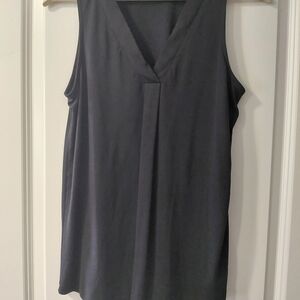 Entro Black Sleeveless V-Neck Tank Top